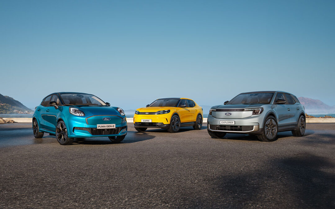 Skarpe leasingpriser på Ford Puma Gen-E, Ford Capri & Ford Explorer, et halvt års strøm og mulighed for at vinde en Ford Puma Gen-E.