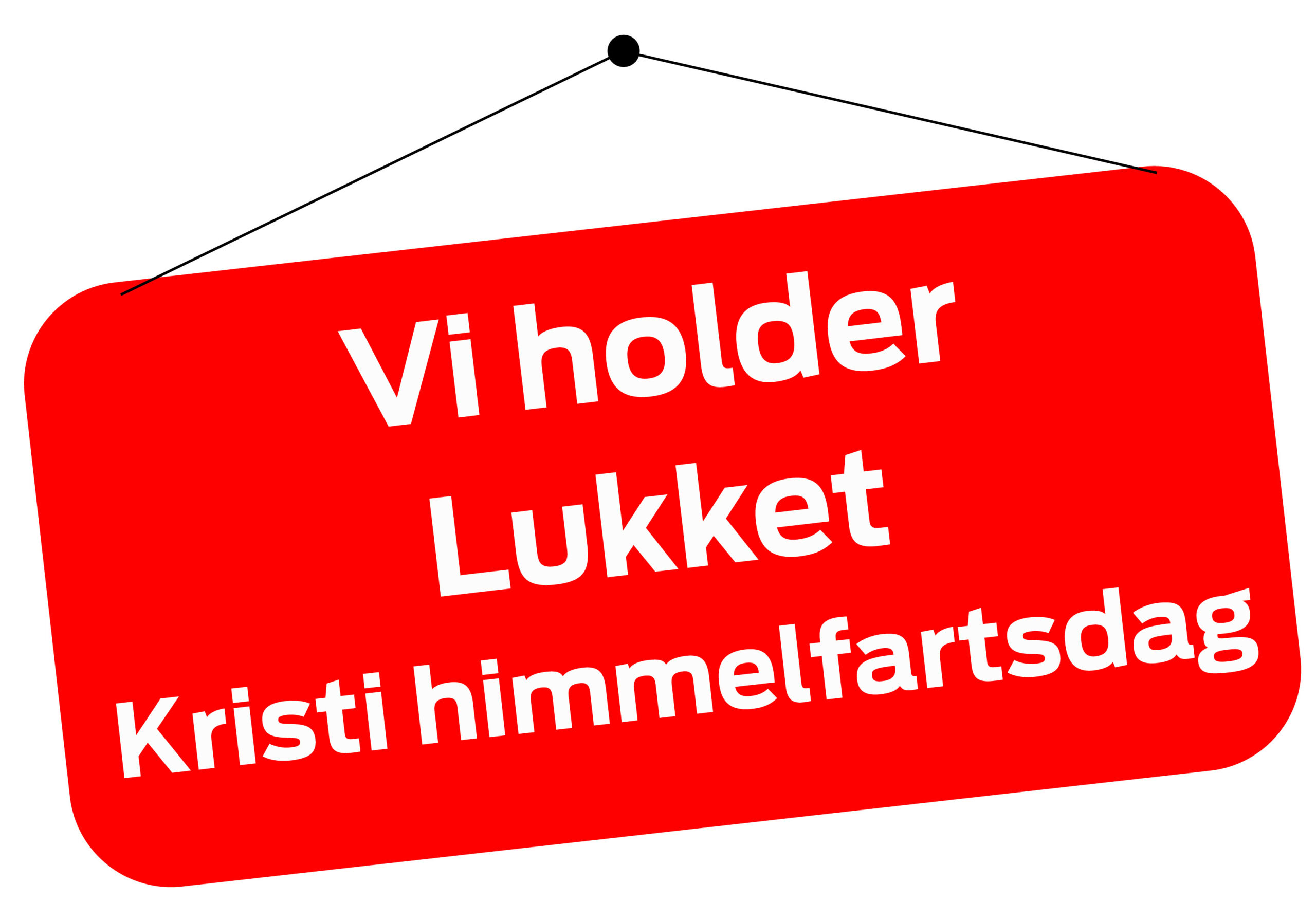 Lukket Kristhimmelfartsdag